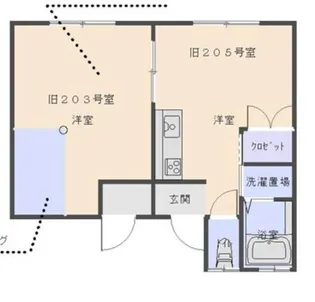 フィールファイン二田【2階】の間取り