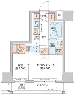 アジールコート新高円寺【8階】の間取り