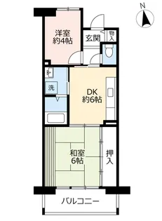 URグリーンヒルズ鷹取【2階】の間取り