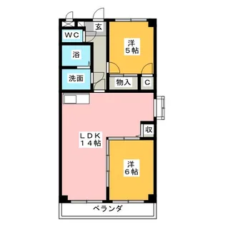 クレアールK2【3階】の間取り