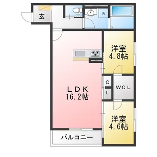 ミオ フラーゼ A棟【2階】の間取り