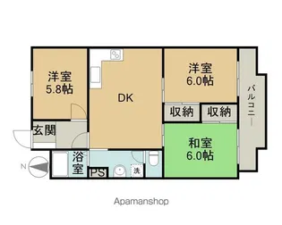 エグゼ高田【2階】の間取り