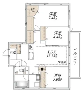 Gracefeel Ayase【3階】の間取り