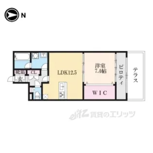 グレースろうじ【1階】の間取り
