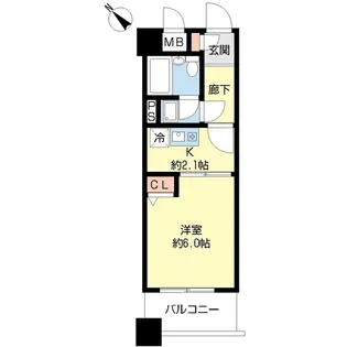 ライオンズマンション新潟古町【7階】の間取り