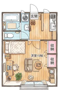シモンエバンス【1階】の間取り
