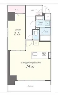 VOLGA BLDG アドグリシーヌ竜泉【4階】の間取り