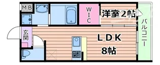 リアコート千里丘II NORTH【1階】の間取り