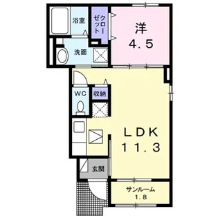 コリウスB【1階】の間取り