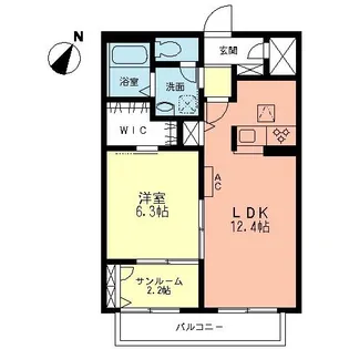 アルンディナリアC【1階】の間取り