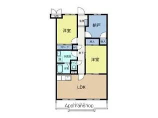 長屋マンション【1階】の間取り