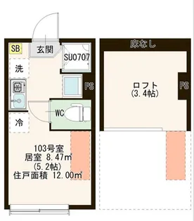 リエート練馬【1階】の間取り