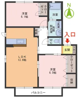 MastTown和田東 B棟【2階】の間取り