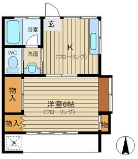 ハイツたちばな【1階】の間取り