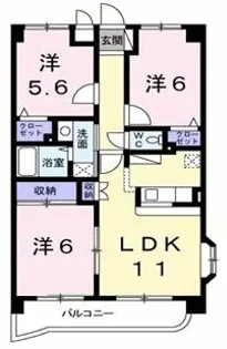 サン・アムール壱番館【2階】の間取り