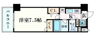 クリスタルグランツ西大路御池【6階】の間取り