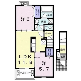 グランプラザ弐番館【2階】の間取り