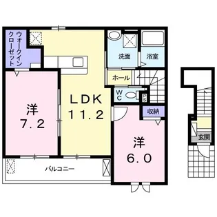 コンフォート小林II【2階】の間取り