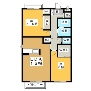 セラーノ神山【3階】の間取り