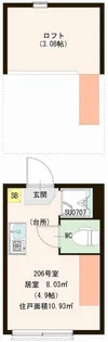 ハーモニーテラス西尾久II【2階】の間取り