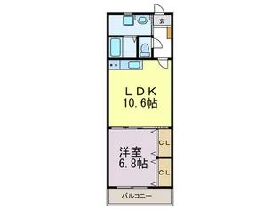 OceanII【4階】の間取り