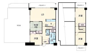 グランデ元塩【9階】の間取り