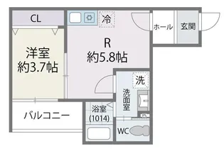 ジラフ姪浜駅前【2階】の間取り