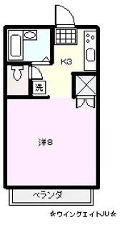ウイングエイトJU【1階】の間取り