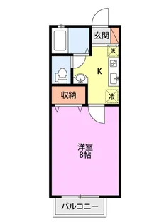グリーンハイツ程島【1階】の間取り