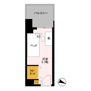 ロイヤルパークスER万代 Share万代【3階】の間取り