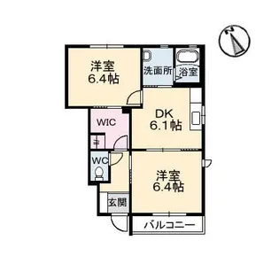メゾン・グランディ 弐番館【1階】の間取り