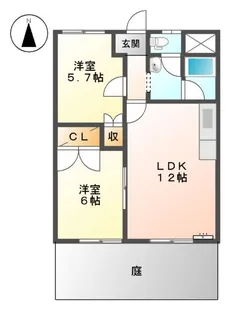 中切ハイム【1階】の間取り