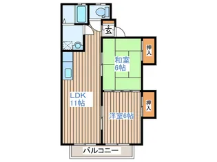 S・KハイツII【1階】の間取り