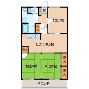 キングハイツ【2階】の間取り