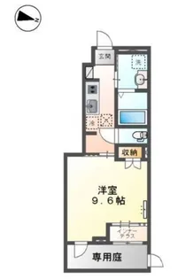 アルカディアK1【1階】の間取り
