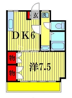 千多慶マンション【4階】の間取り