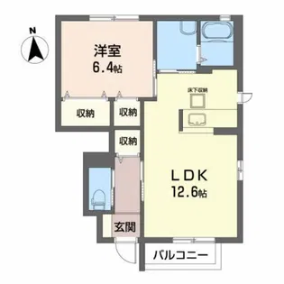 パークハイツ郡山II【1階】の間取り