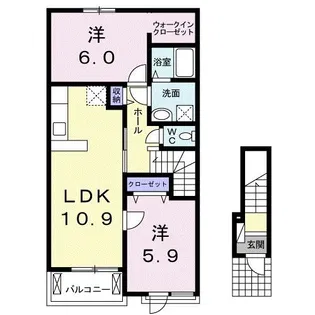 マイハウスよこやま雅3号館【2階】の間取り