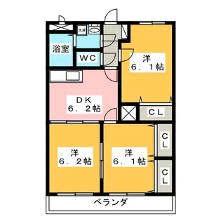 ブレインほたる【1階】の間取り