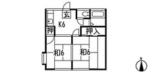 亘理コーポ【1階】の間取り