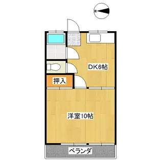 渓北ハイツA【2階】の間取り