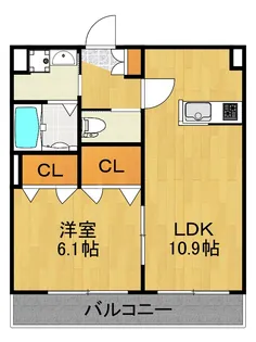 クレストコート中川【1階】の間取り