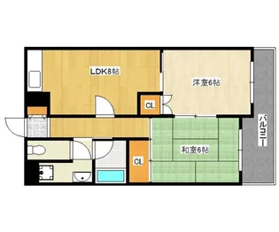 フリーデ立花【2階】の間取り