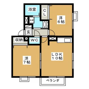 コージーコート本北方【2階】の間取り