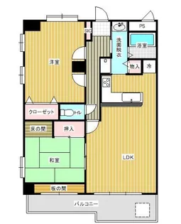 エンゼルハイム六ツ門【6階】の間取り