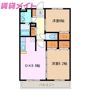 ショコラ ブラン【1階】の間取り