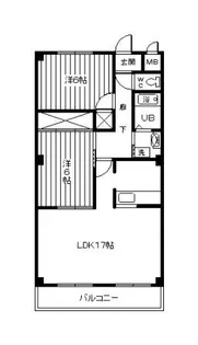 ランドパレス安積【3階】の間取り