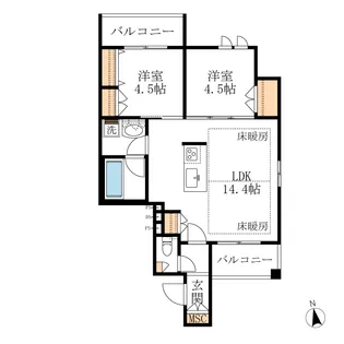 West sedona【3階】の間取り