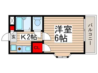 ハイツ・エスティアン【2階】の間取り