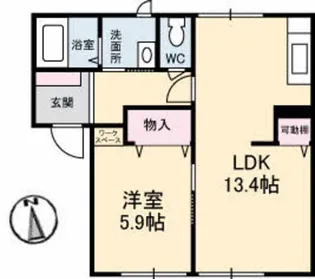 シュベール浜坂【1階】の間取り